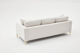 Canapea fixă Berlin, Diverse culori, Diverse configurații, Diverse dimensiuni - Crem - Auriu - 220x91x83 cm - 3 locuri | SKU: 825BLC2797 | Canapea fixă Berlin, varianta Crem - Auriu - 220x91x83 cm - 3 locuri, produs pentru amenajarea locuinței, disponibil online în România la CasaMob