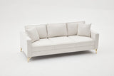Canapea fixă Berlin, Diverse culori, Diverse configurații, Diverse dimensiuni - Crem - Auriu - 220x91x83 cm - 3 locuri | SKU: 825BLC2797 | Canapea fixă Berlin, varianta Crem - Auriu - 220x91x83 cm - 3 locuri, produs pentru amenajarea locuinței, disponibil online în România la CasaMob