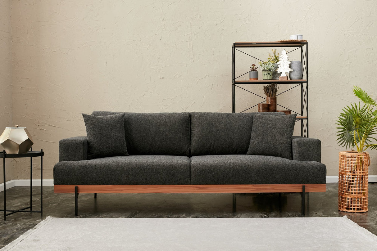 Canapea fixă 3 locuri Liva, Diverse culori, Diverse dimensiuni - Antracit - 227x94x76 cm | SKU: 825BLC2818 | Canapea fixă 3 locuri Liva, varianta Antracit - 227x94x76 cm, produs pentru amenajarea locuinței, disponibil online în România la CasaMob