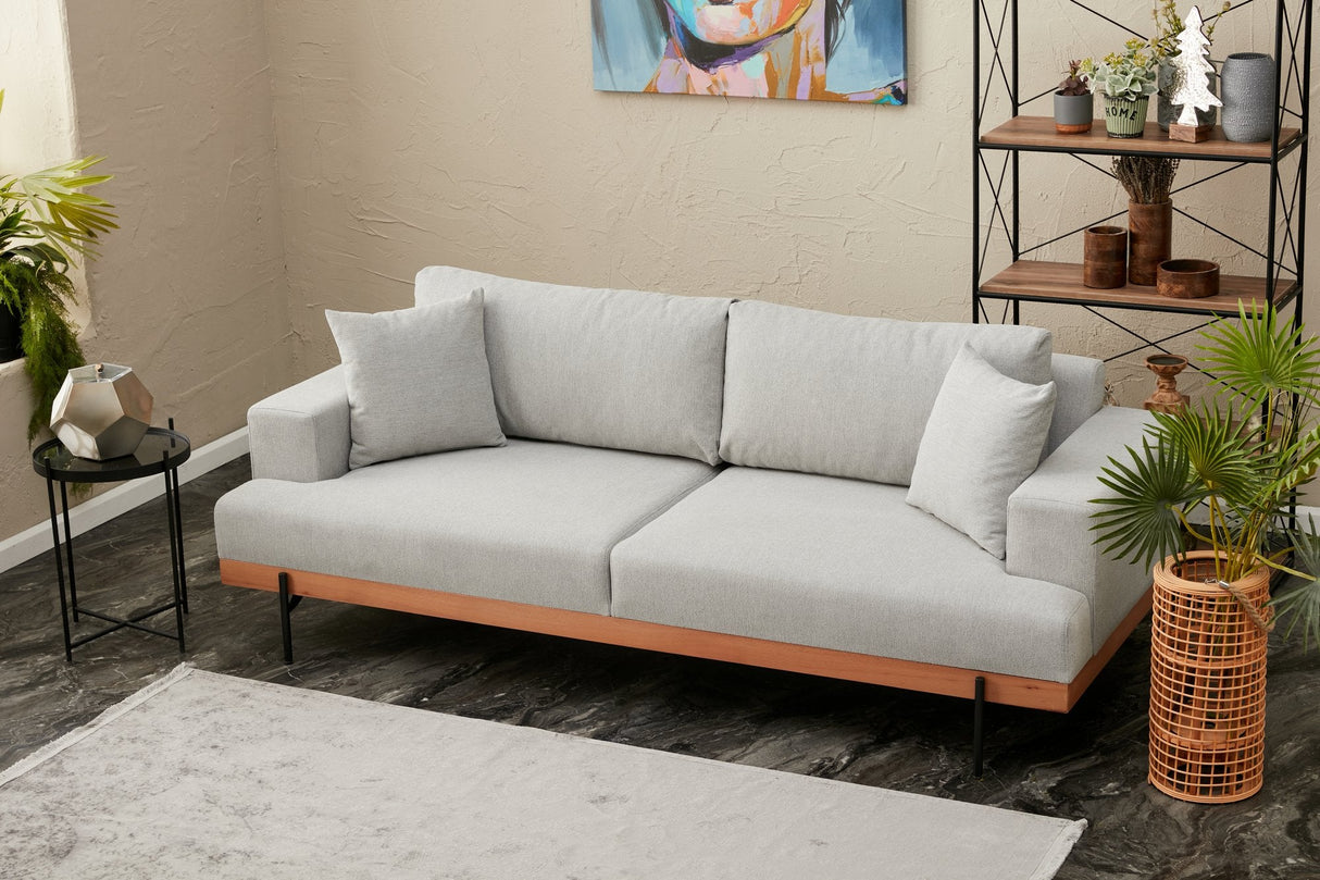 Canapea fixă 3 locuri Liva, Diverse culori, Diverse dimensiuni - Gri - 227x76x94 cm | SKU: 825BLC2820 | Canapea fixă 3 locuri Liva, varianta Gri - 227x76x94 cm, produs pentru amenajarea locuinței, disponibil online în România la CasaMob