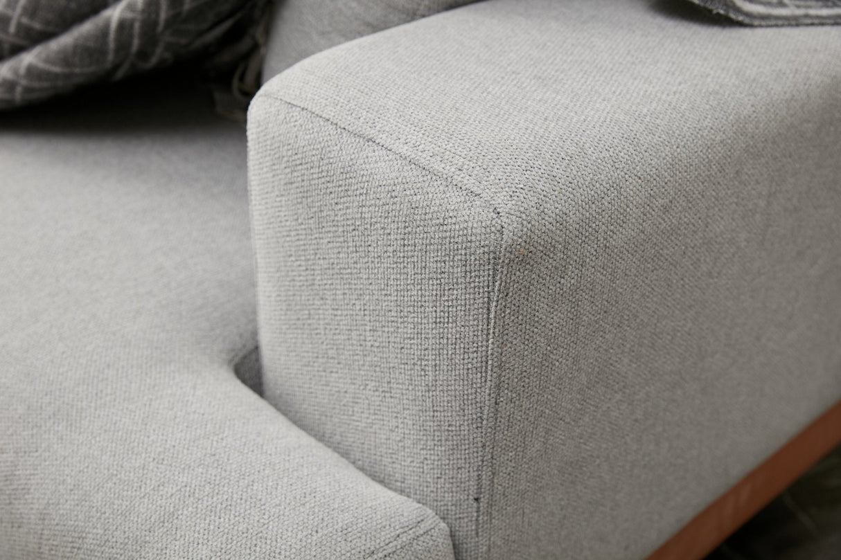Canapea fixă 3 locuri Liva, Diverse culori, Diverse dimensiuni - Gri - 227x76x94 cm | SKU: 825BLC2820 | Canapea fixă 3 locuri Liva, varianta Gri - 227x76x94 cm, produs pentru amenajarea locuinței, disponibil online în România la CasaMob