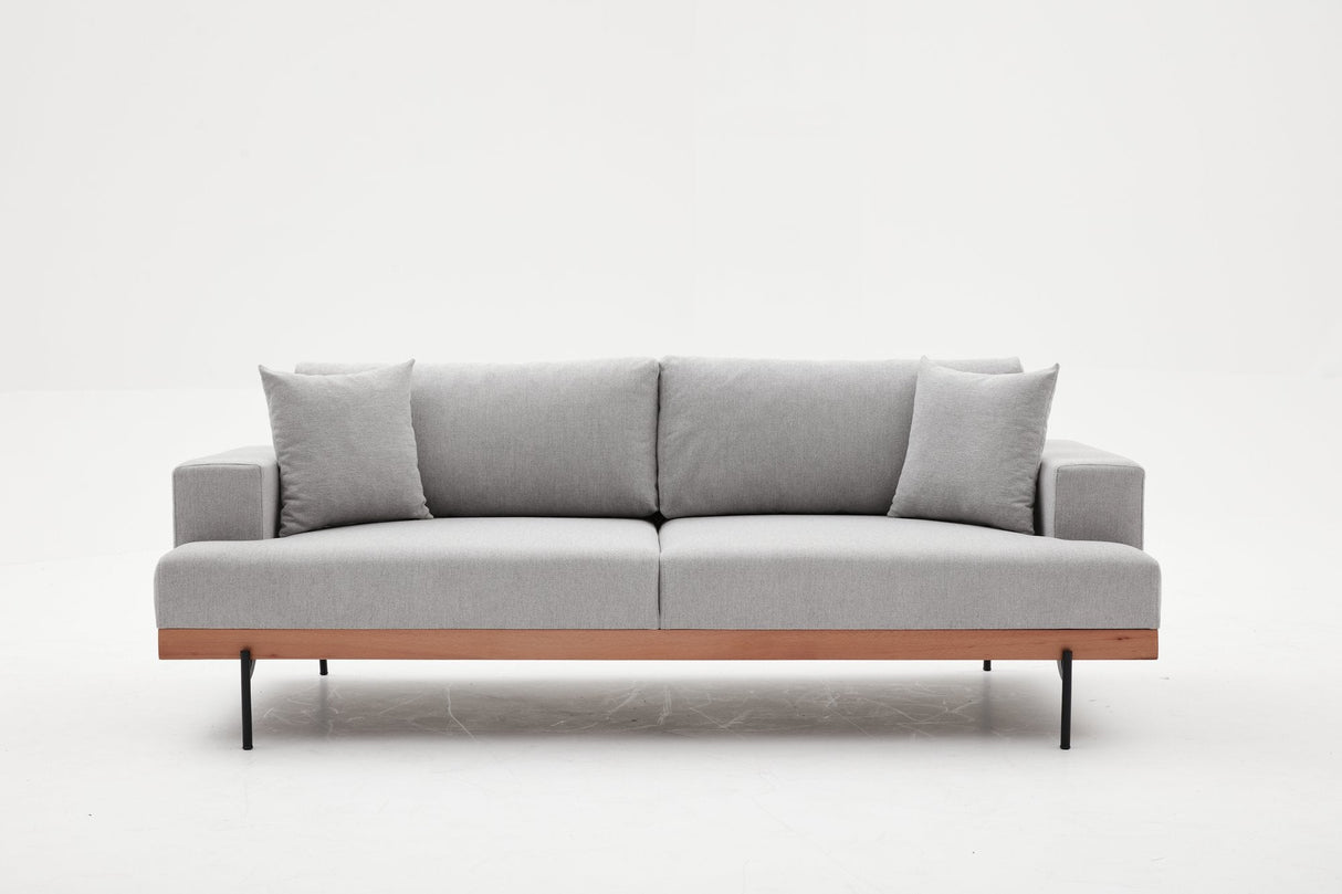 Canapea fixă 3 locuri Liva, Diverse culori, Diverse dimensiuni - Gri - 227x76x94 cm | SKU: 825BLC2820 | Canapea fixă 3 locuri Liva, varianta Gri - 227x76x94 cm, produs pentru amenajarea locuinței, disponibil online în România la CasaMob