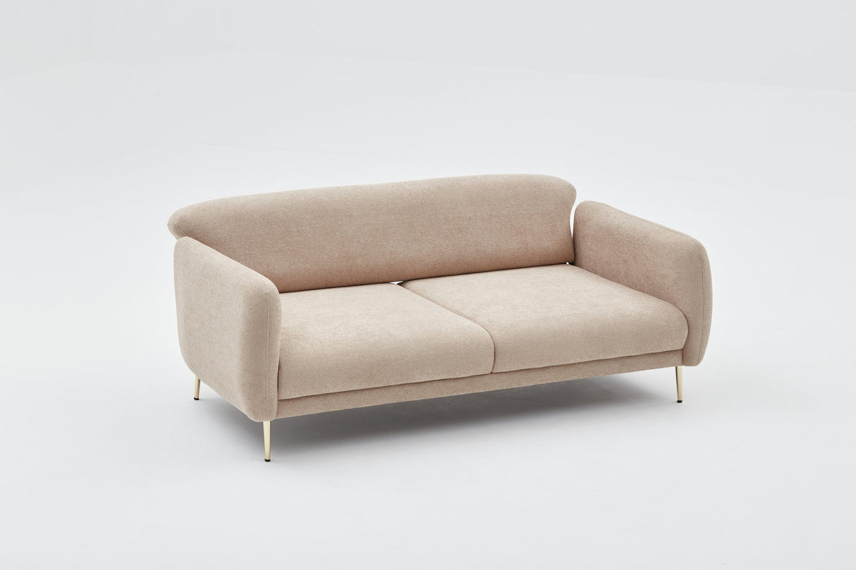 Canapea extensibilă Simena, 3 locuri, Diverse culori, 210x95x80 cm - Bej - Auriu | SKU: 825BLC2836 | Canapea extensibilă Simena, 3 locuri, 210x95x80 cm, varianta Bej - Auriu, produs pentru amenajarea locuinței, disponibil online în România la CasaMob