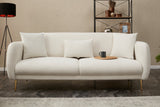 Canapea extensibilă Simena, 3 locuri, Diverse culori, 210x95x80 cm - Crem - Auriu | SKU: 825BLC2837 | Canapea extensibilă Simena, 3 locuri, 210x95x80 cm, varianta Crem - Auriu, produs pentru amenajarea locuinței, disponibil online în România la CasaMob