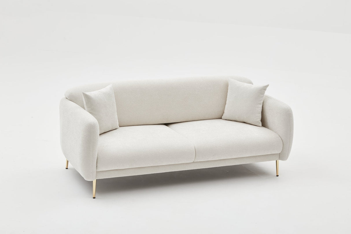 Canapea extensibilă Simena, 3 locuri, Diverse culori, 210x95x80 cm - Crem - Auriu | SKU: 825BLC2837 | Canapea extensibilă Simena, 3 locuri, 210x95x80 cm, varianta Crem - Auriu, produs pentru amenajarea locuinței, disponibil online în România la CasaMob