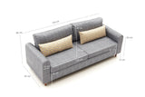 Canapea fixă Salem, Diverse culori, Diverse configurații, Diverse dimensiuni - Gri - 154x83x86 cm - 2 locuri | SKU: 825BLC2840 | Canapea fixă Salem, varianta Gri - 154x83x86 cm - 2 locuri, produs pentru amenajarea locuinței, disponibil online în România la CasaMob