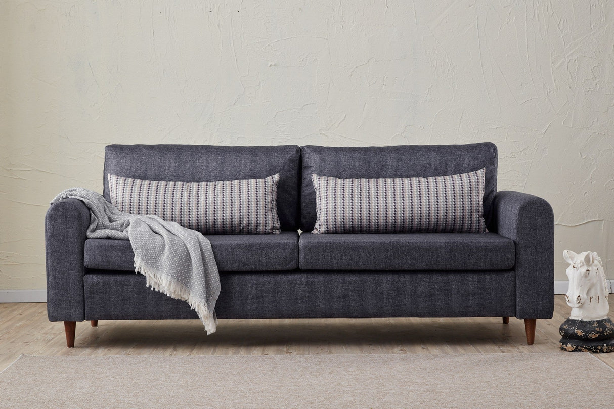 Canapea fixă Salem, Diverse culori, Diverse configurații, Diverse dimensiuni - Antracit - 211x83x86 cm - 3 locuri | SKU: 825BLC2845 | Canapea fixă Salem, varianta Antracit - 211x83x86 cm - 3 locuri, produs pentru amenajarea locuinței, disponibil online în România la CasaMob
