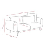 Canapea fixă Side, Diverse culori, Diverse configurații, Diverse dimensiuni - Crem - 171x82x77 cm - 2 locuri | SKU: 825BLC2852 | Canapea fixă Side, varianta Crem - 171x82x77 cm - 2 locuri, produs pentru amenajarea locuinței, disponibil online în România la CasaMob