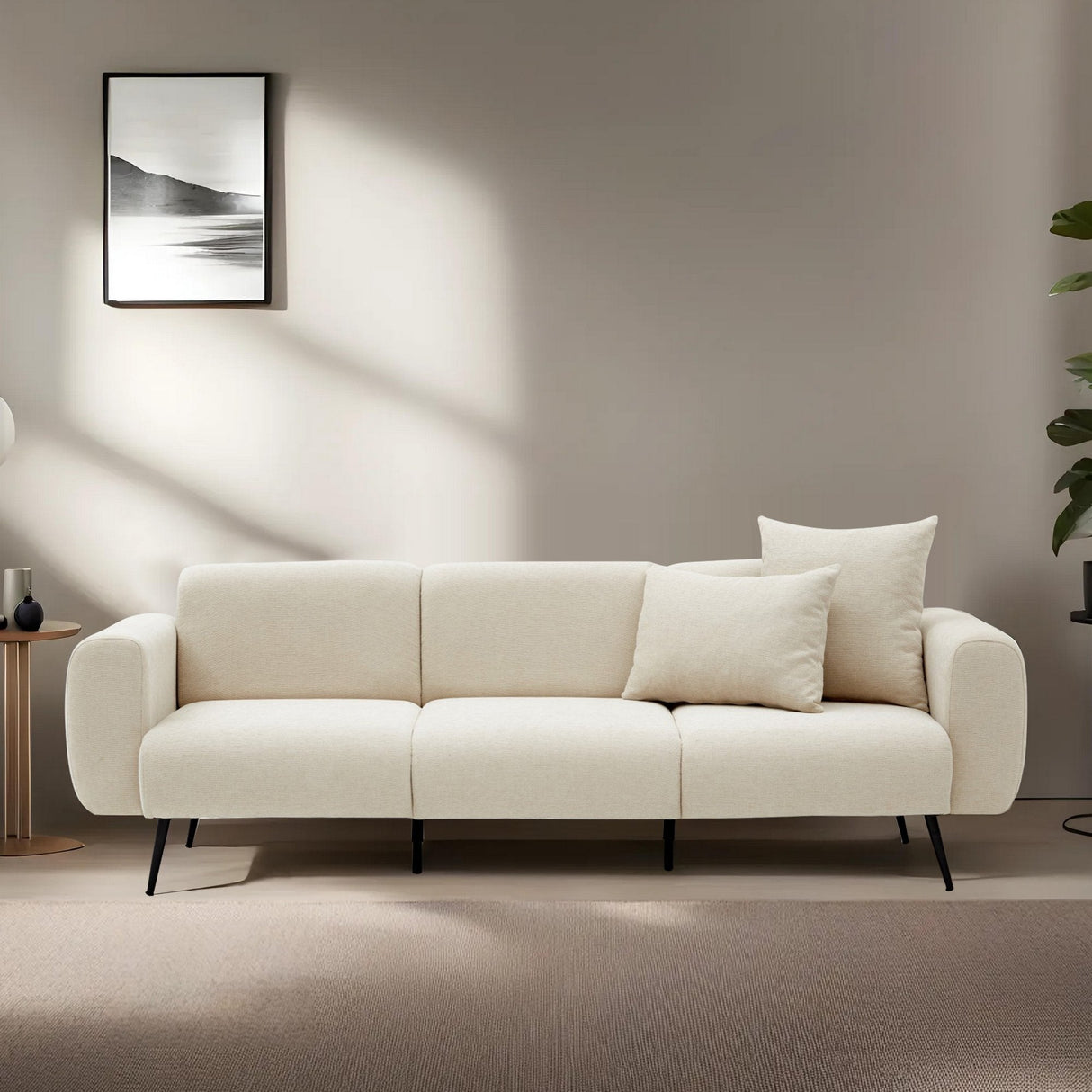 Canapea fixă Side, Diverse culori, Diverse configurații, Diverse dimensiuni - Crem - 235x82x77 cm - 3 locuri | SKU: 825BLC2854 | Canapea fixă Side, varianta Crem - 235x82x77 cm - 3 locuri, produs pentru amenajarea locuinței, disponibil online în România la CasaMob