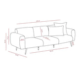 Canapea fixă Side, Diverse culori, Diverse configurații, Diverse dimensiuni - Crem - 235x82x77 cm - 3 locuri | SKU: 825BLC2854 | Canapea fixă Side, varianta Crem - 235x82x77 cm - 3 locuri, produs pentru amenajarea locuinței, disponibil online în România la CasaMob