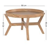 Măsuță de cafea Buca, Pin atlantic, Ø80x46 cm
