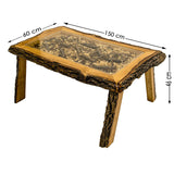 Măsuță de cafea Miyola Large, Stejar - Maro, 150x60x46 cm