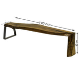 Comodă TV Ugie, Nuc, 190x36x42 cm