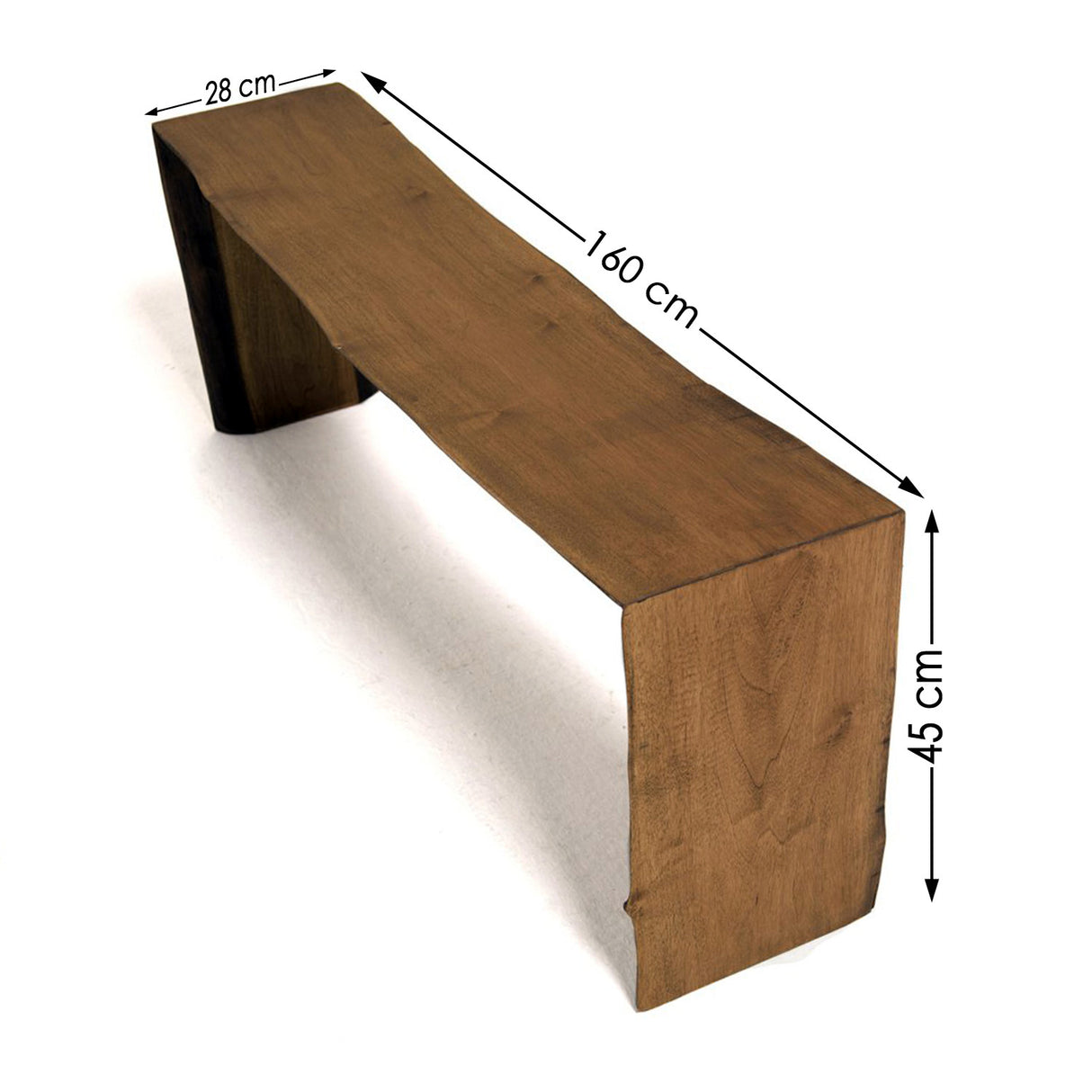 Comodă TV Qumbu Large, Nuc, 160x28x45 cm