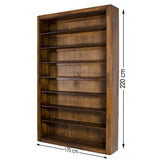Bibliotecă Paina, Maro, 170x30x220 cm