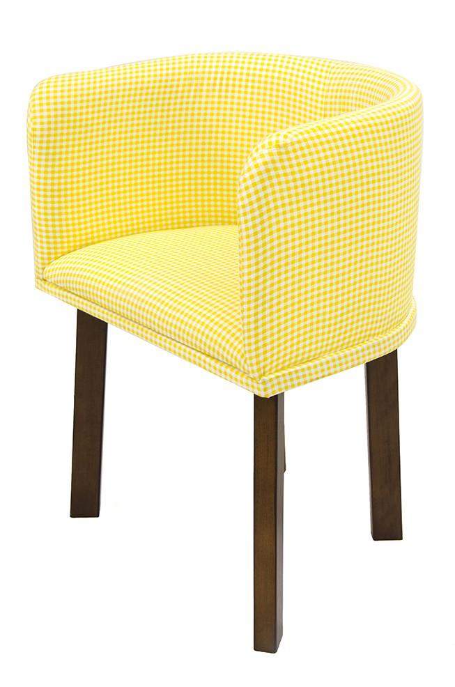 Scaun Plung, Nuc - Galben, 45x45x75 cm