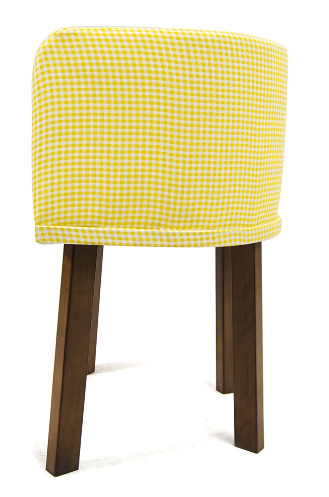 Scaun Plung, Nuc - Galben, 45x45x75 cm