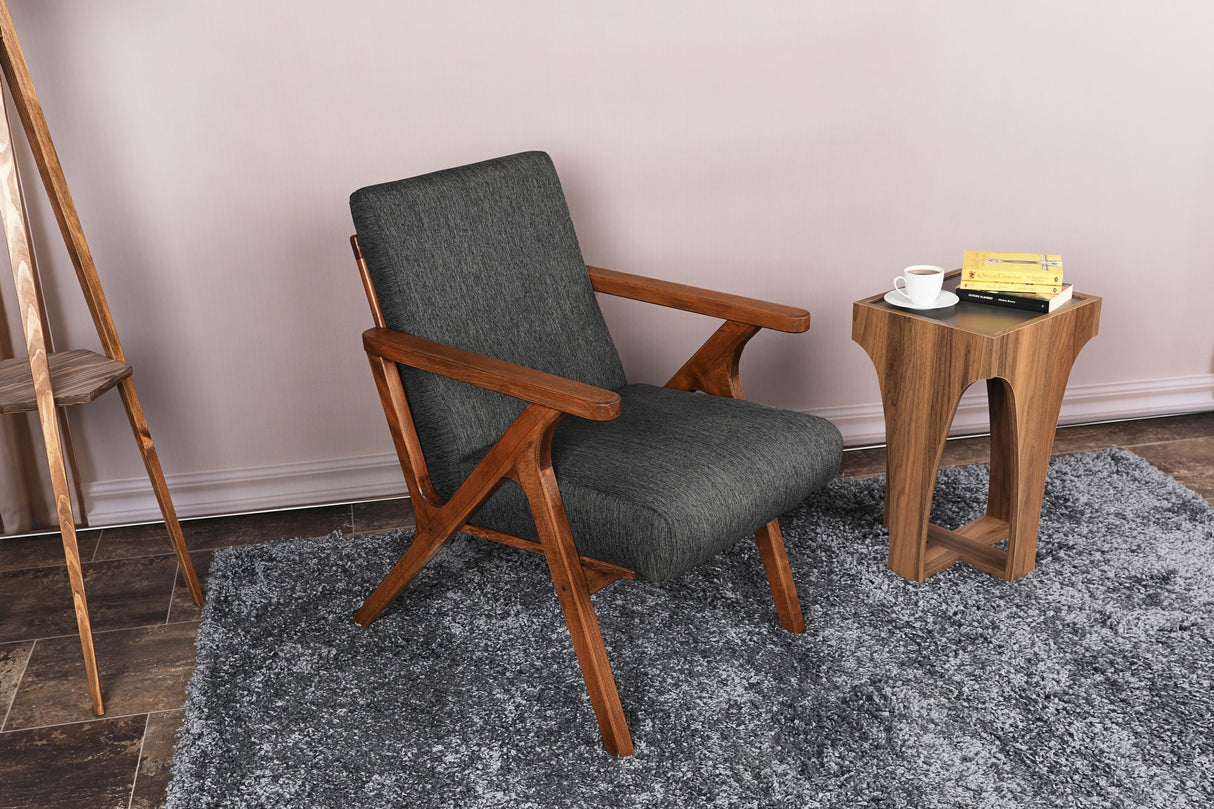 Scaun Melody - Black, Grey, Beech - Antracit, 64x50x48 cm