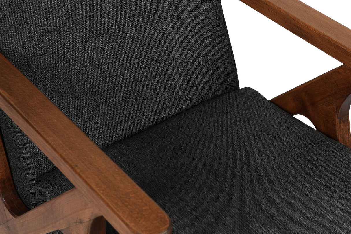Scaun Melody - Black, Grey, Beech - Antracit, 64x50x48 cm