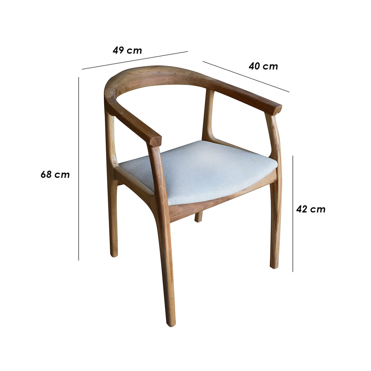 Scaun Porto, Nuc, 49x40x68 cm