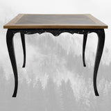 Masă dining Pina Large, Beech - Maro - Negru, 100x100x75 cm