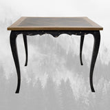 Masă dining Pina Medium, Beech - Maro - Negru, 75x75x75 cm