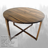 Masă dining Ubatuba Small, Nuc, Ø80x76 cm