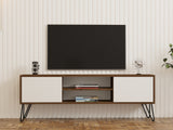 Comodă TV Eva, Nuc - Alb, 140x30x50 cm