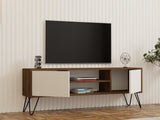 Comodă TV Eva, Nuc - Alb, 140x30x50 cm