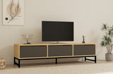 Comodă TV Sahra, Sapphire - Negru - Antracit, 160x40x40 cm