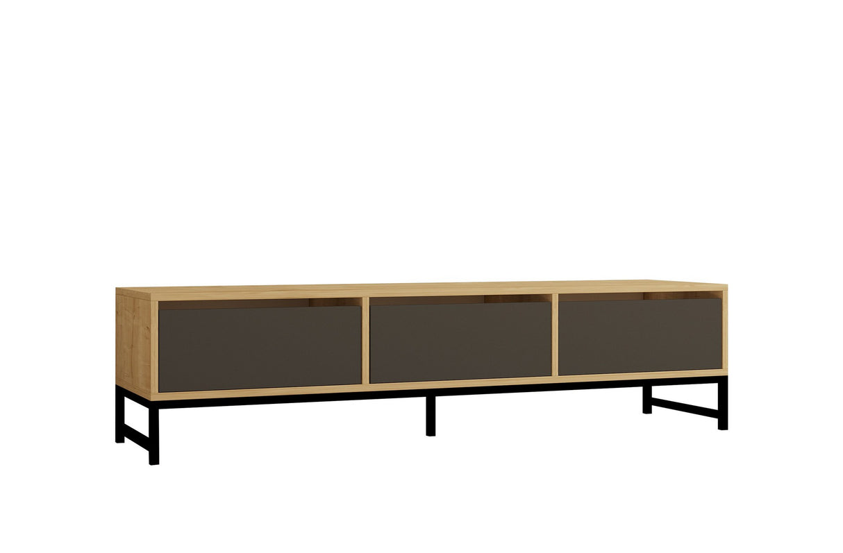 Comodă TV Sahra, Sapphire - Negru - Antracit, 160x40x40 cm