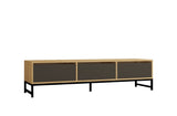 Comodă TV Sahra, Sapphire - Negru - Antracit, 160x40x40 cm