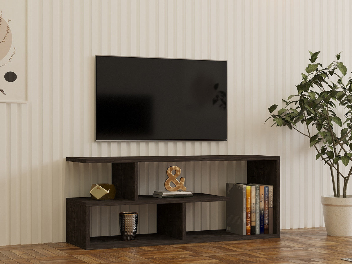 Comodă TV Cafu, Negru, 100x30x40 cm