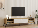 Comodă TV Santa, Stejar safir - Alb, 160x40x36 cm