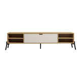 Comodă TV Santa, Stejar safir - Alb, 160x40x36 cm