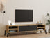 Comodă TV Santa - Sapphire Oak, Antracite, Stejar safir - Antracit, 160x40x36 cm, SKU 835PUQ3083, imagine 1