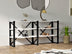 Bibliotecă Bodrum, Alb - Negru, 133.2x32.1x65 cm, SKU 835PUQ3661, imagine 1
