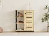 Bibliotecă Ihlamur, Sapphire - Negru, 72x34x84 cm