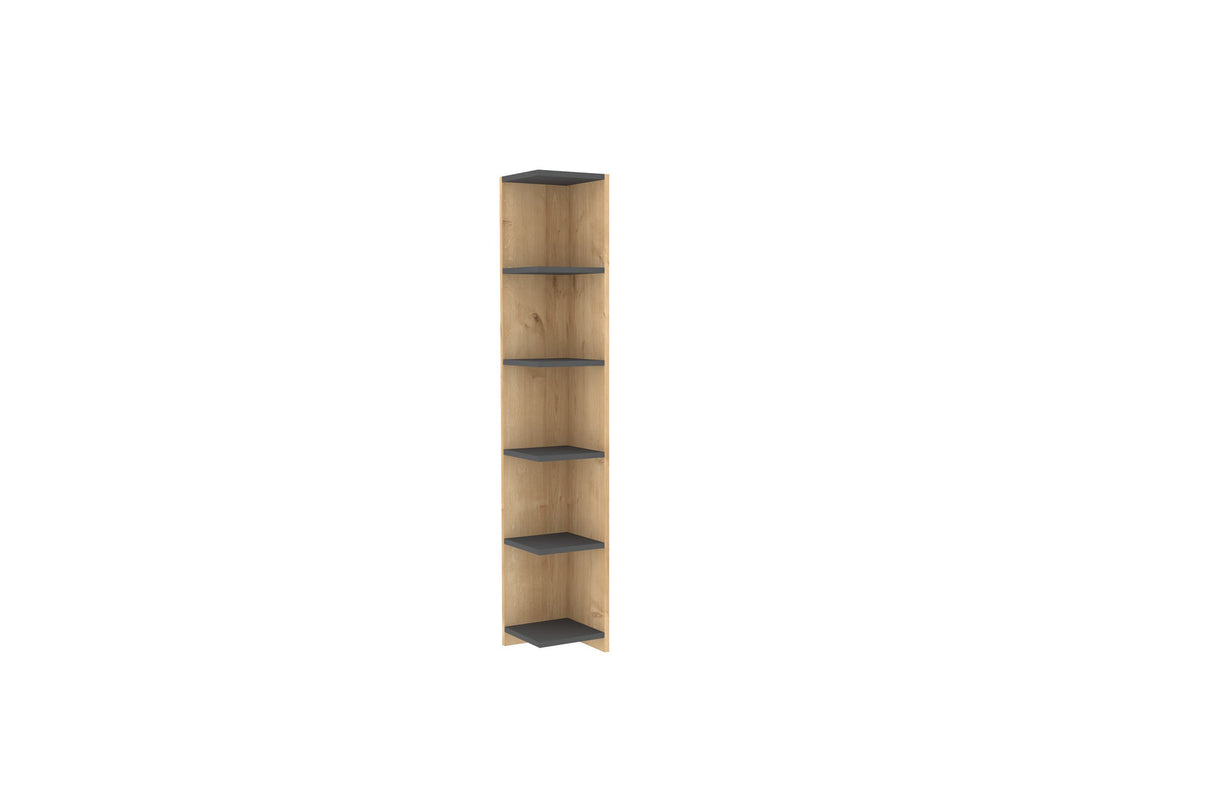 Bibliotecă Porto, Sapphire - Antracit, 25x25x160 cm