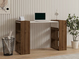 Birou Handy, Nuc - Alb, 124x44x75 cm