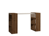 Birou Handy, Nuc - Alb, 124x44x75 cm