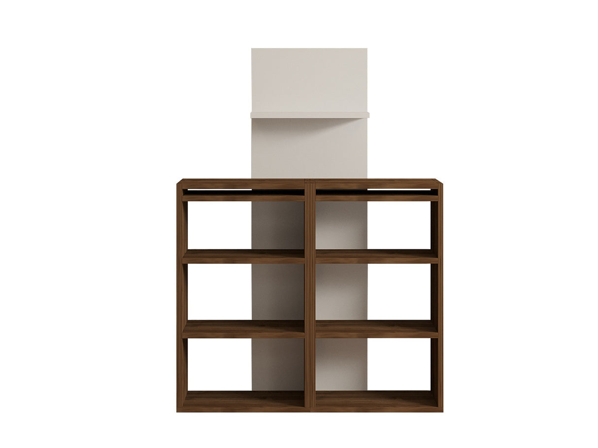 Birou Handy, Nuc - Alb, 124x44x75 cm