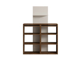 Birou Handy, Nuc - Alb, 124x44x75 cm