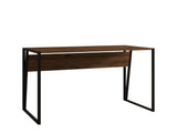 Birou Kemer, Nuc - Negru, 140x70x74 cm