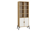 Bibliotecă Lido, Stejar safir - Alb, 59x30x160 cm
