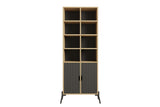 Bibliotecă Lido - Sapphire Oak, Antracite, Stejar safir - Antracit, 59x30x160 cm