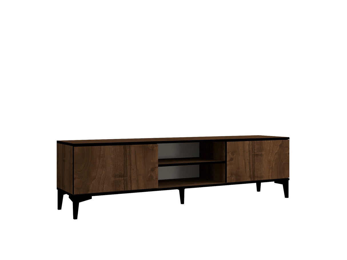 Set mobilă pentru sufragerie Goral, Nuc - Negru, 180x40x45 cm