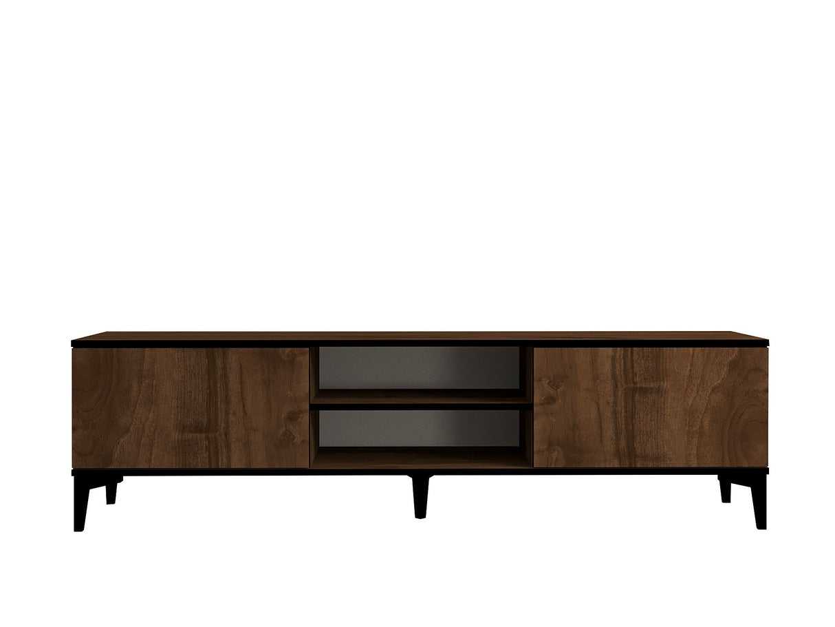 Set mobilă pentru sufragerie Goral, Nuc - Negru, 180x40x45 cm