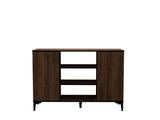 Set mobilă pentru sufragerie Goral, Nuc - Negru, 180x40x45 cm