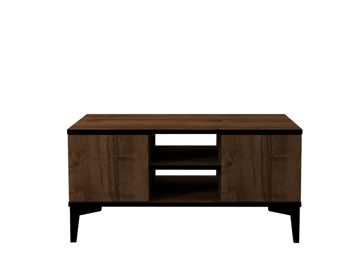 Set mobilă pentru sufragerie Goral, Nuc - Negru, 180x40x45 cm